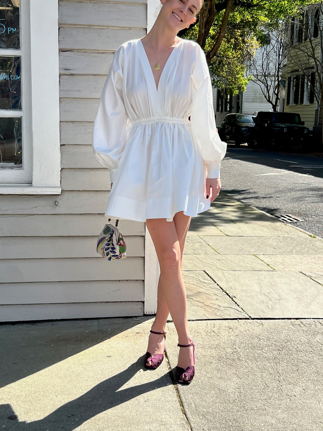 a white summer mini dress.........
