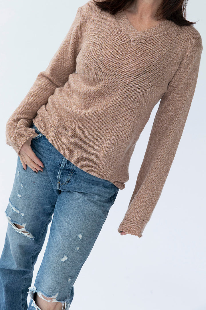 Souchi Heidi Cashmere V-Neck Sweater