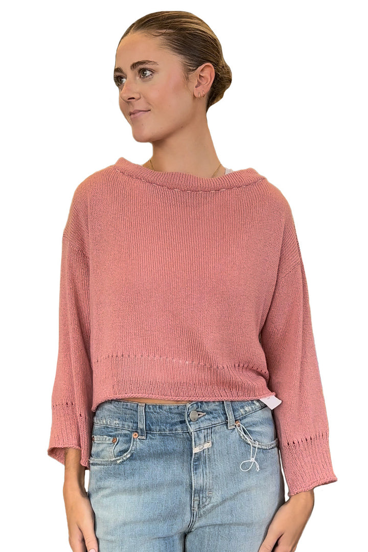 souchi Crop Sharon Stitch Sweater